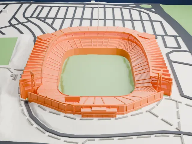 José Zorrilla Stadium model, South view