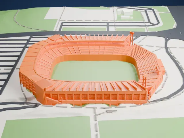 José Zorrilla Stadium model, West view