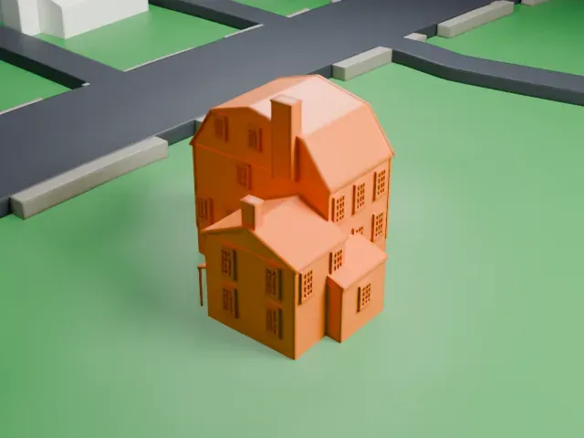 Joseph Jackson House model, East view
