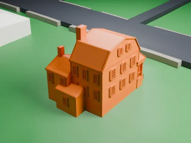 Joseph Jackson House model, North view