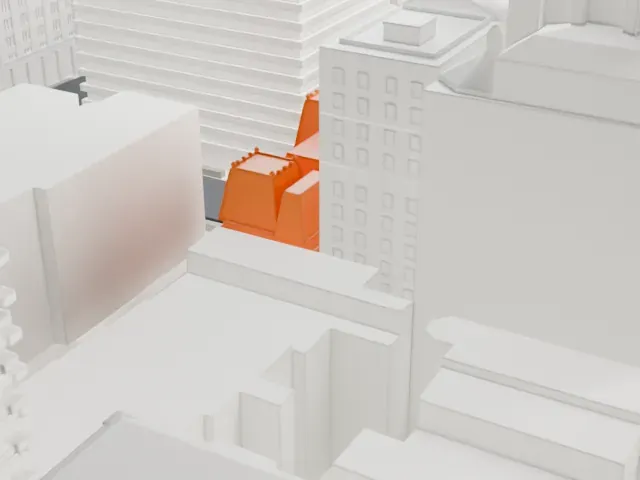 Joseph Raphael De Lamar House model, East view