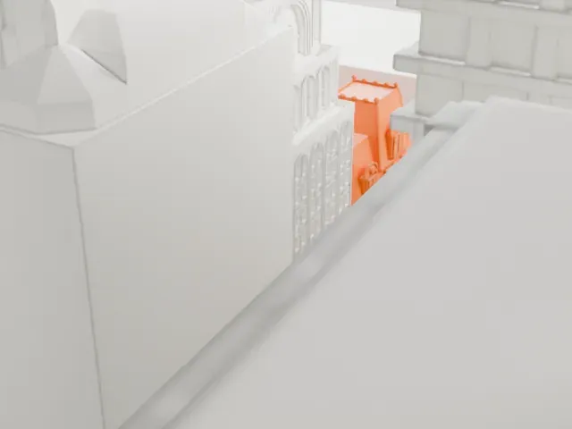 Joseph Raphael De Lamar House model, North view