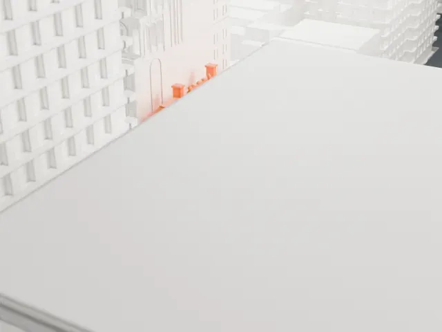 Joseph Raphael De Lamar House model, West view