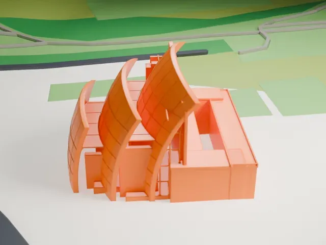 Jubilee Church model, East view