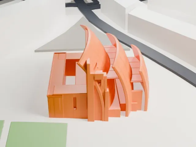 Jubilee Church model, West view