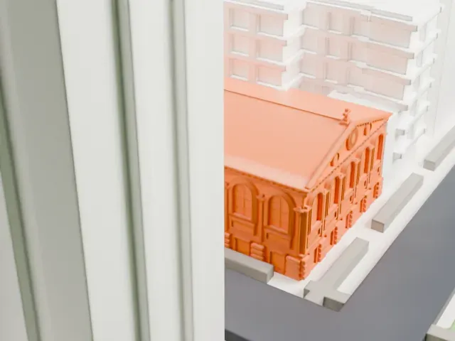 Judson Memorial Church model, East view