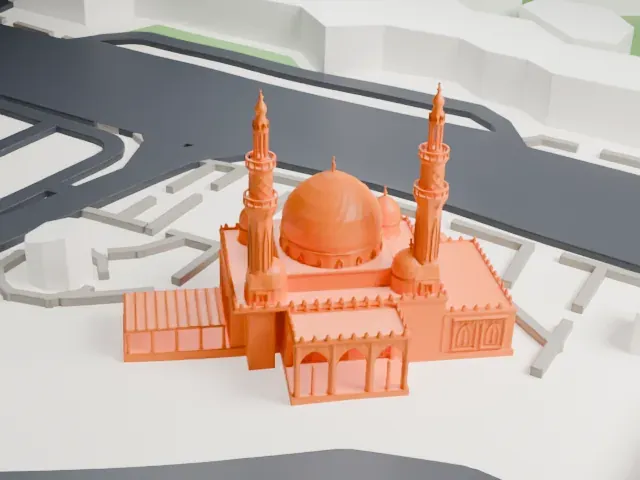 Jumeirah Mosque model, East view