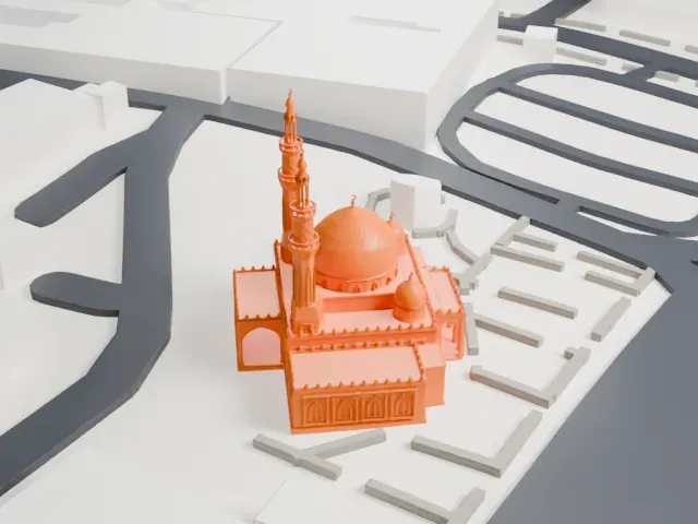 Jumeirah Mosque model, North view