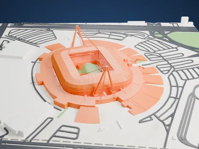 Juventus Stadium model, North view