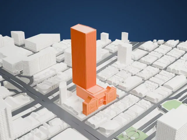 Kabuki-za model, South view