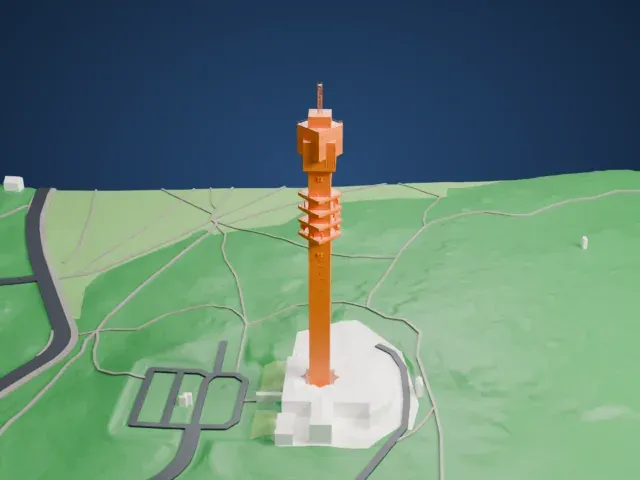 Kaknästornet model, East view