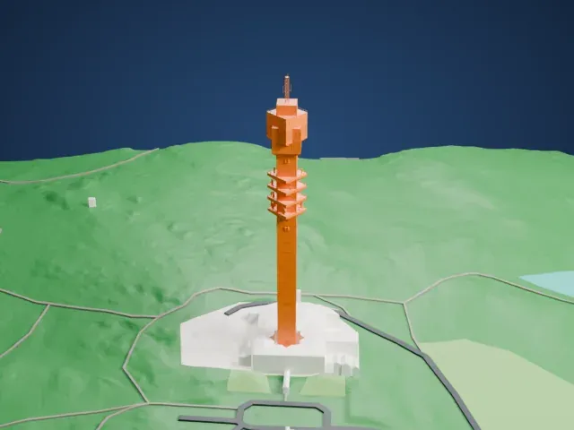Kaknästornet model, South view