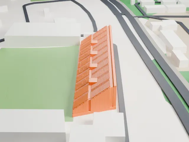 Kalinga Stadium model, South view