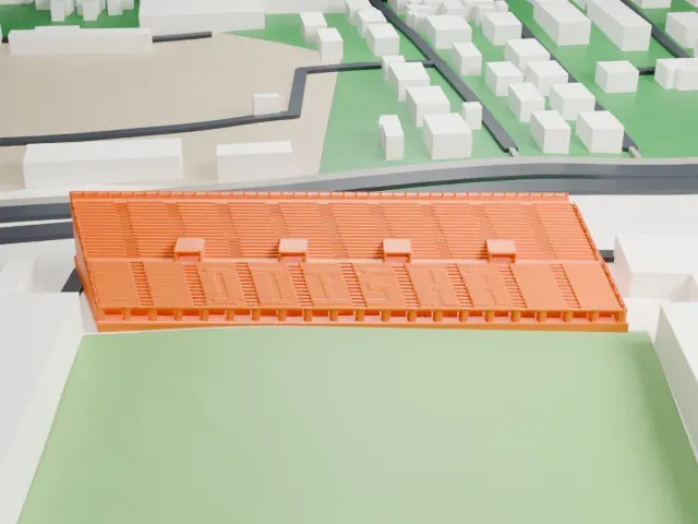 Kalinga Stadium model, West view