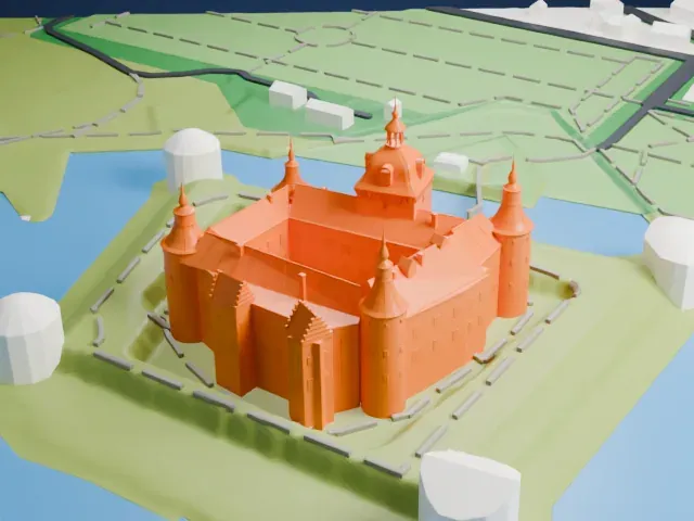 Kalmar Castle model, East view