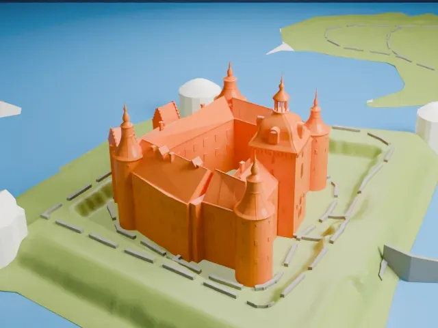 Kalmar Castle model, North view