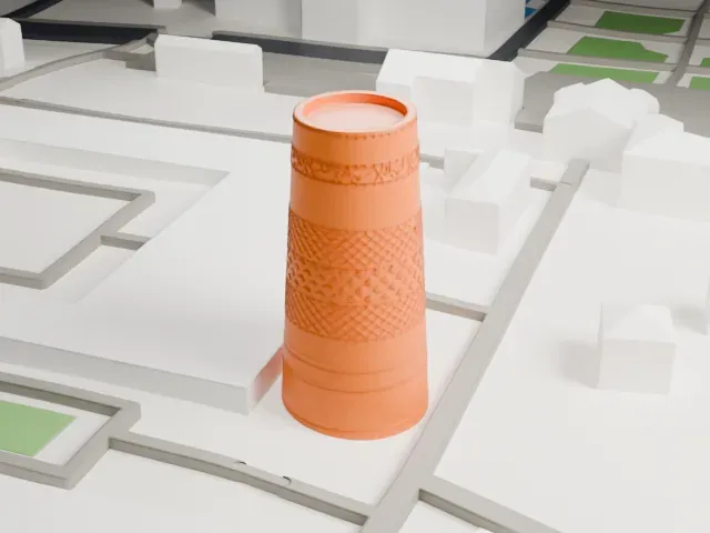 Kaltaminor model, East view