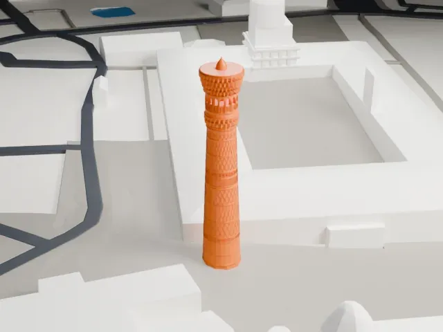 Kalyan Minaret model, East view