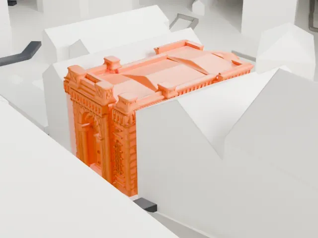 Karaite Kenesa (Kyiv) model, North view