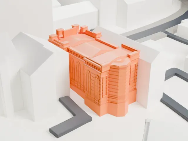 Karaite Kenesa (Kyiv) model, West view