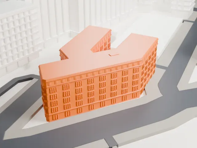 Karl-Liebknecht-Haus model, North view