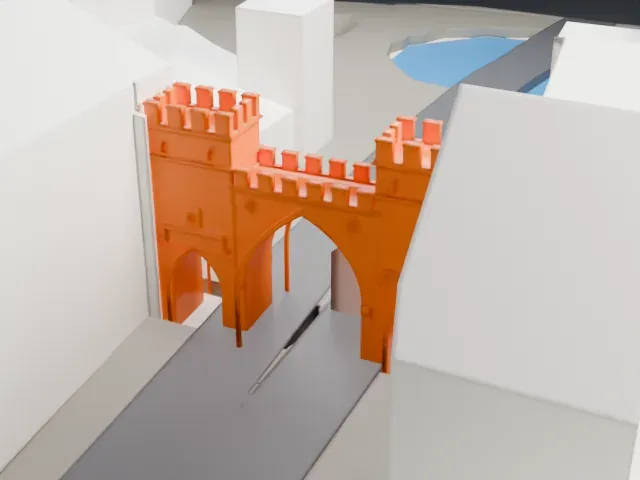 Karlstor model, East view