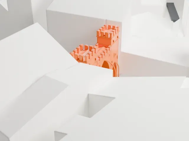 Karlstor model, North view