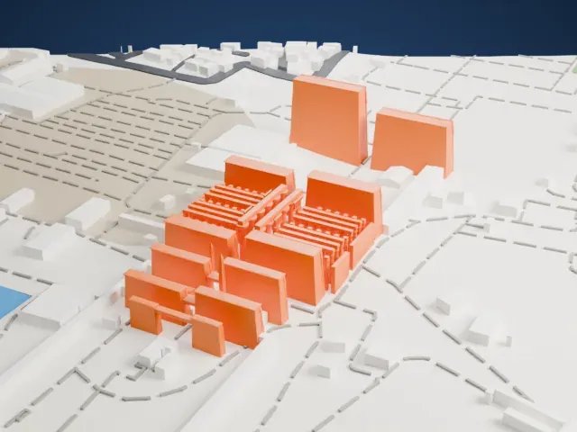 Karnak Temple Complex model, East view