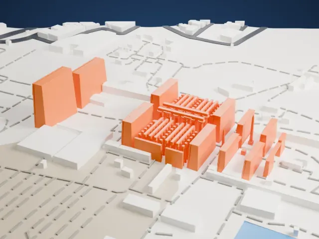 Karnak Temple Complex model, South view