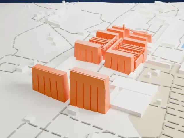 Karnak Temple Complex model, West view