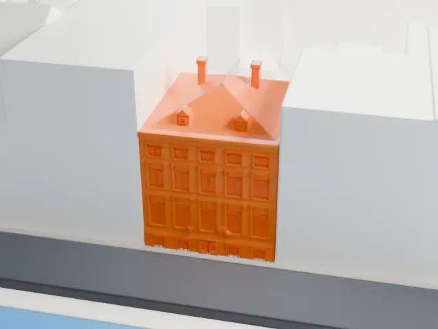 KattenKabinet model, South view