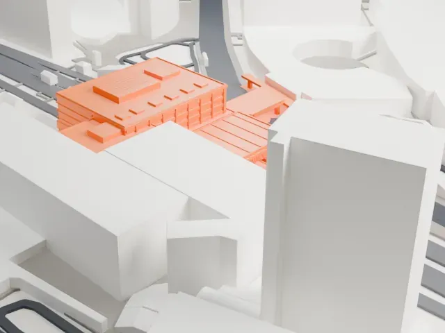 Kawasaki Station model, East view