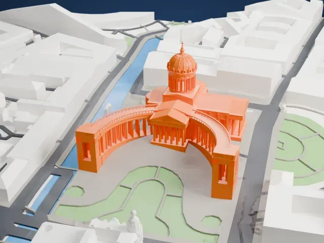 Kazan Cathedral, Saint Petersburg model, North view