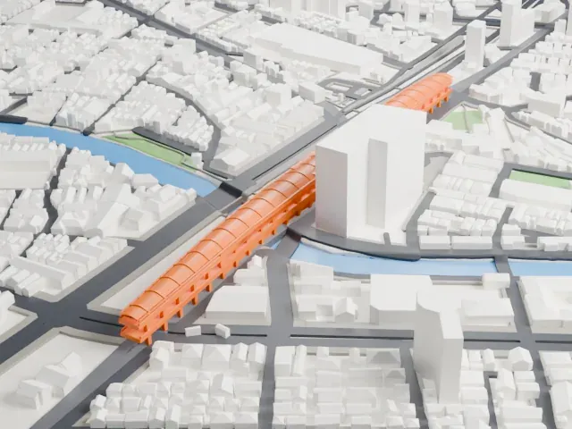 Keikyū Kamata Station model, North view