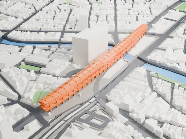 Keikyū Kamata Station model, South view