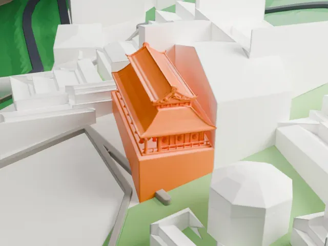 Kek Lok Si model, North view