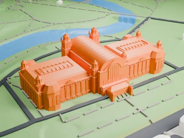 Kelvingrove Art Gallery and Museum model, West view