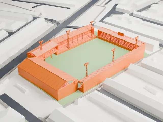 Kenilworth Road model, East view