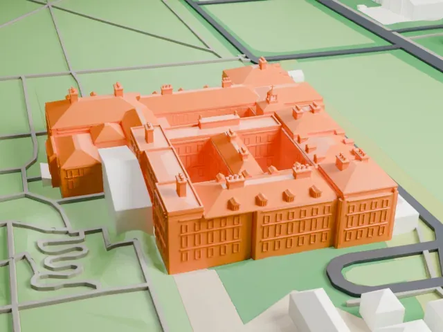 Kensington Palace model, North view