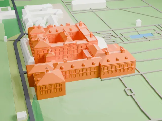 Kensington Palace model, South view