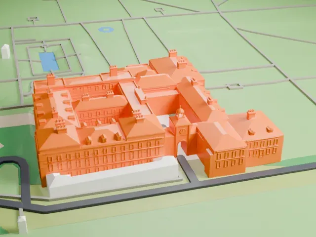 Kensington Palace model, West view