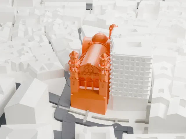 Ketchaoua Mosque model, East view