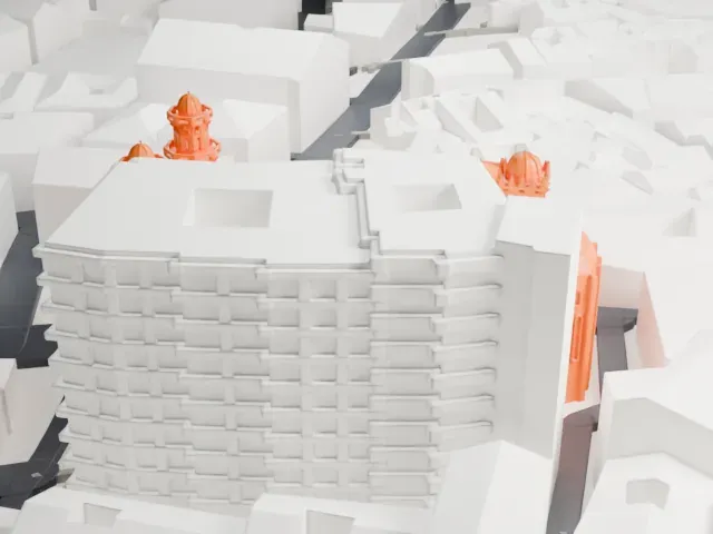 Ketchaoua Mosque model, North view
