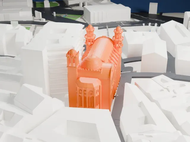 Ketchaoua Mosque model, West view