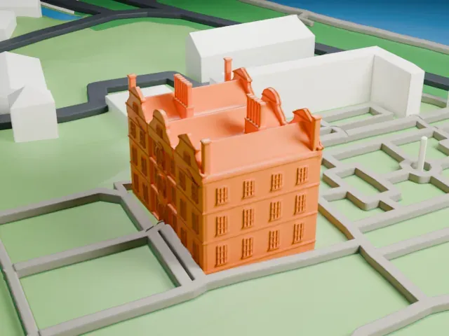 Kew Palace model, East view
