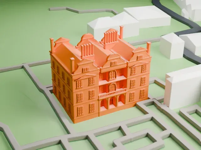 Kew Palace model, North view