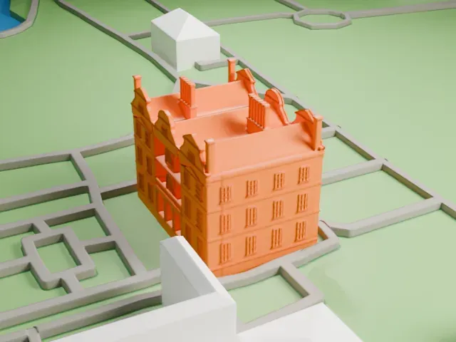 Kew Palace model, West view