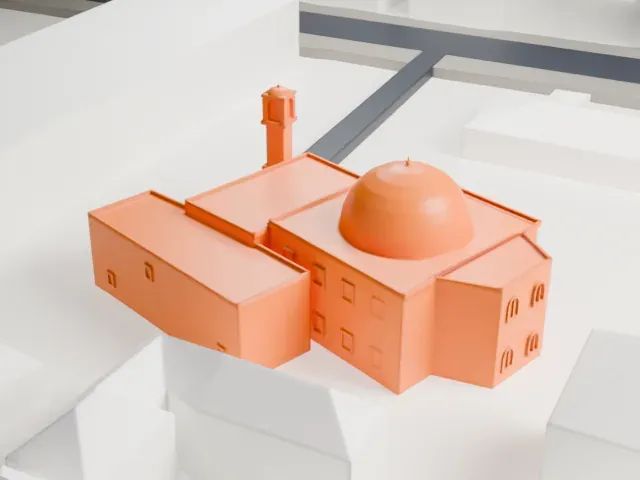 Khadija Mosque model, South view