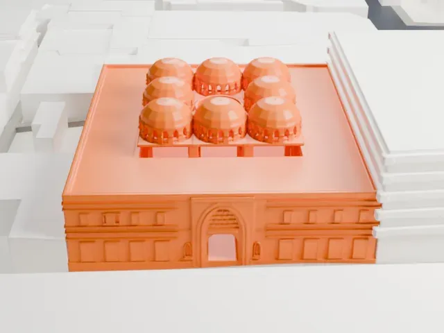 Khan As'ad Pasha model, West view