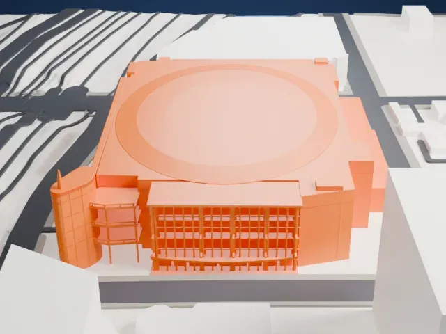 Kia Center model, North view